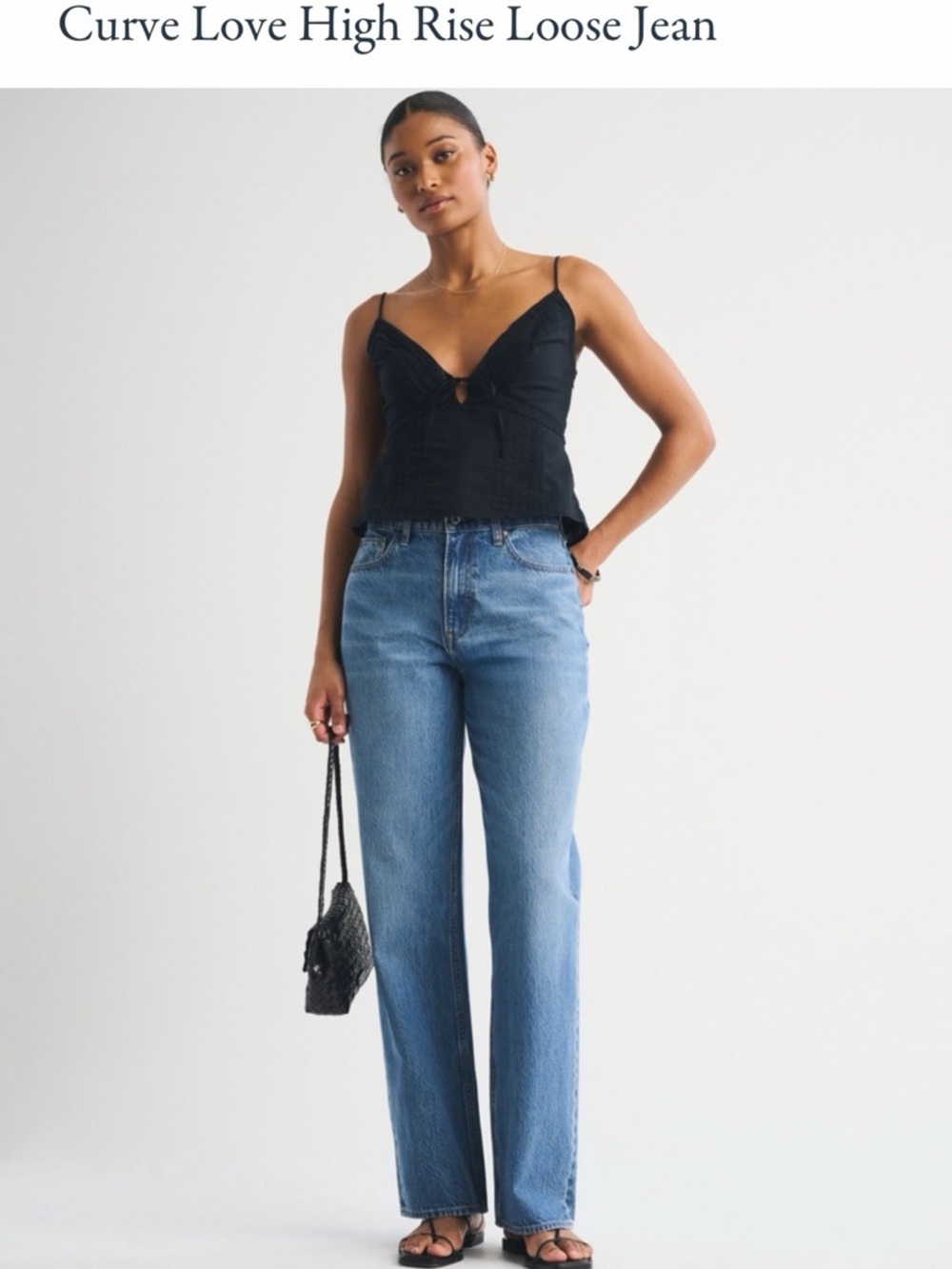 NWT A&F Curve Love High Rise Loose Jean sz 30 Short